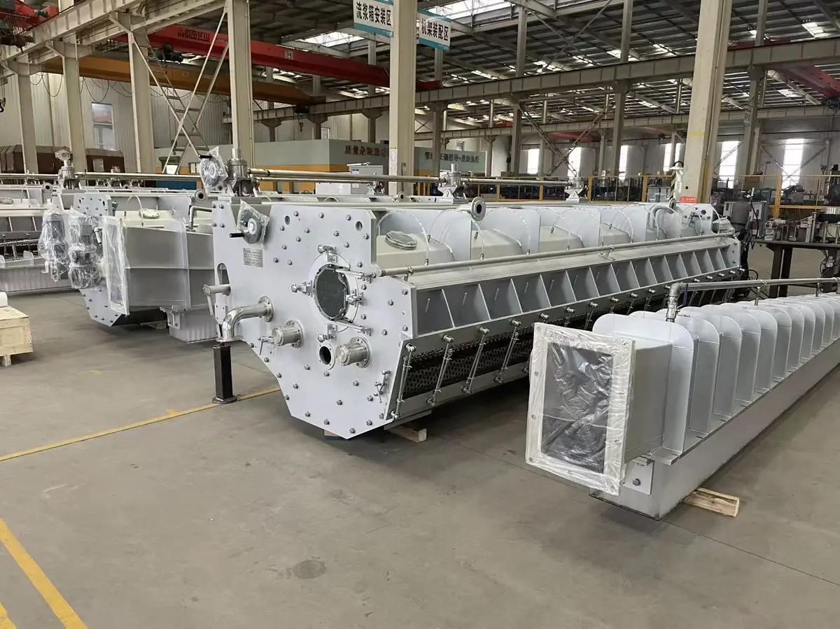 Headbox machine equipment in workshop