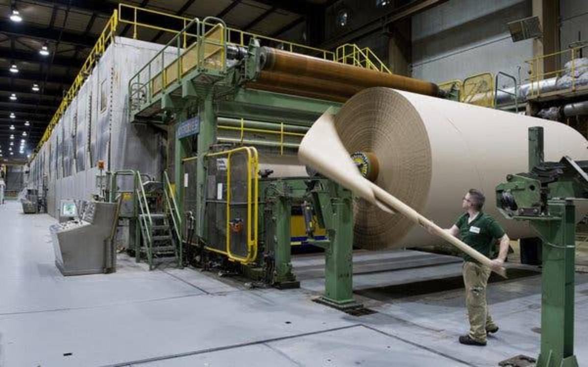 Kraft paper machine line
